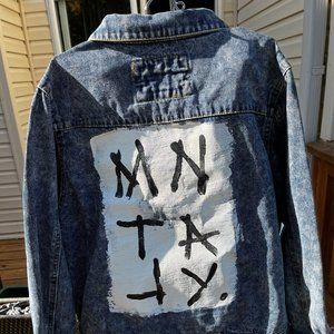 handmade one of a kind women's jean jacket